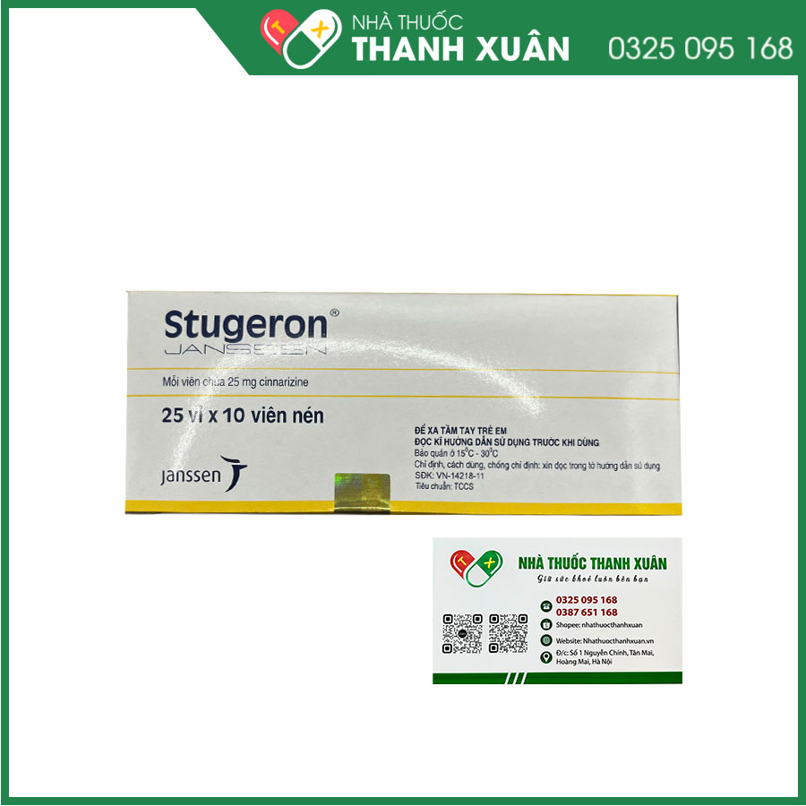 Thuốc Stugeron Janssen điều trị rối loạn tuần hoàn não